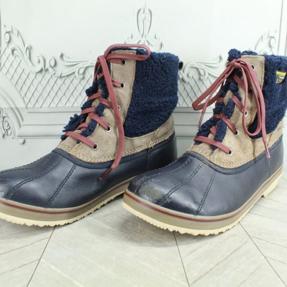 LL Bean Rangeley Multicolor Leather Insulated Ankle Pac Boots Size 11 M - Picture 2 of 9